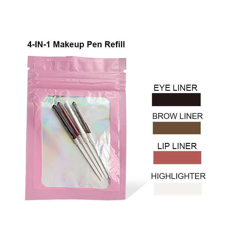 Four In One Eyebrow Pencil Lip Gloss Eyeliner Makeup Pencil Four In One Eyebrow Pencil Lip Gloss Eyeliner Makeup Pencil
